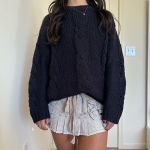 Edikted navy blue knit sweater